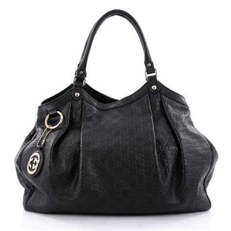 gucci sukey leather handbag|authentic black leather gucci handbag.